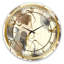 Gold Glam Squares V - horloge murale Glam-50582397