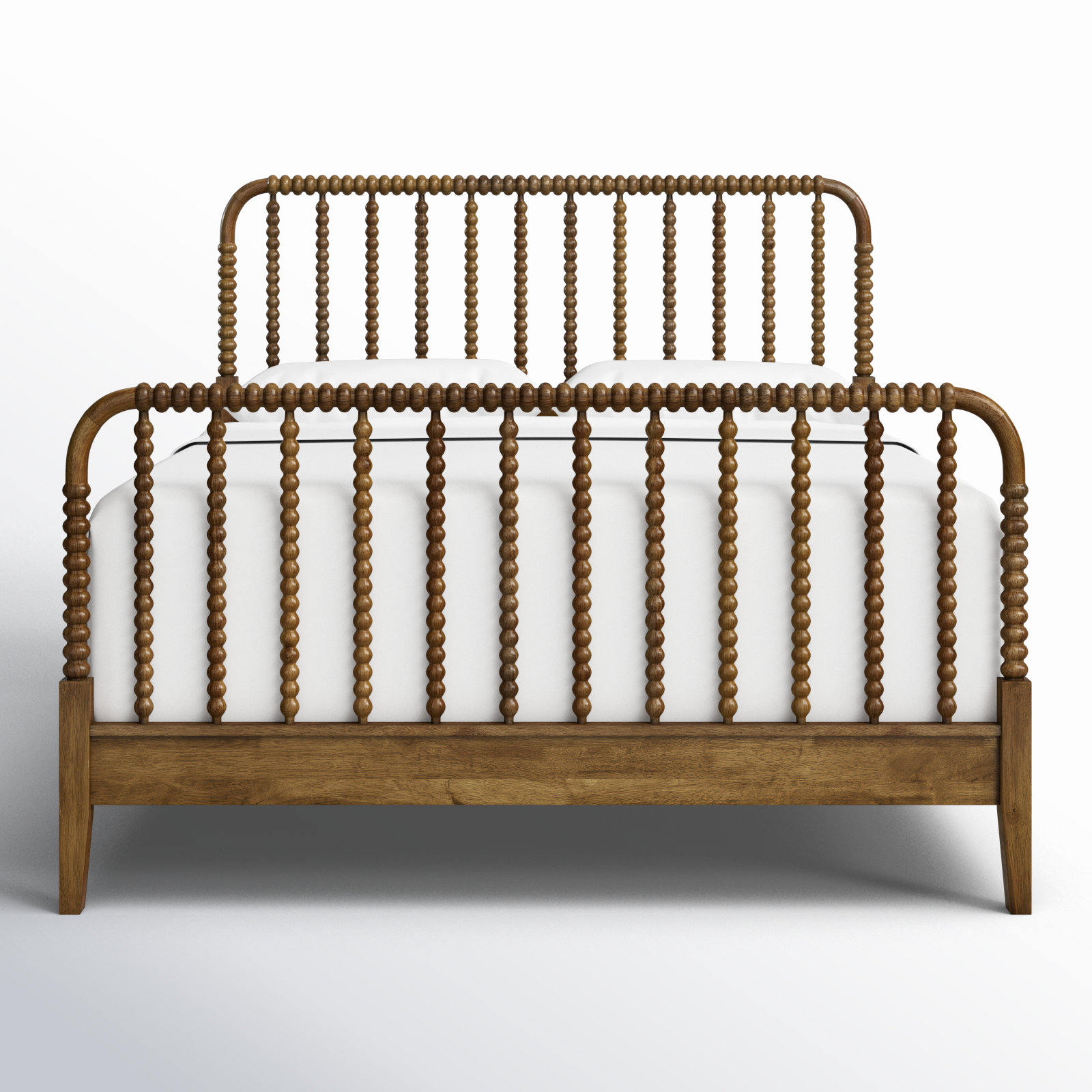 Louisa Solid Wood Spindle Bed, Queen, Havana