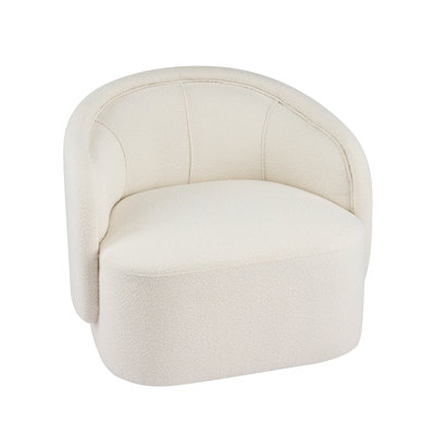 Accent Chair Curved Boucle