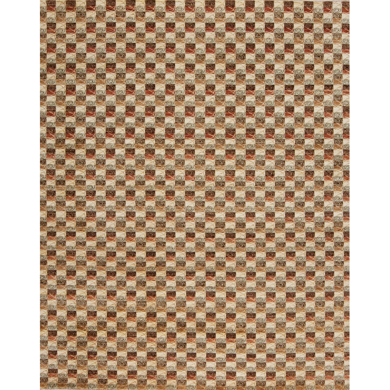 Textures Hand Knotted Wool Area Rug, Rectangle 6' x 9'