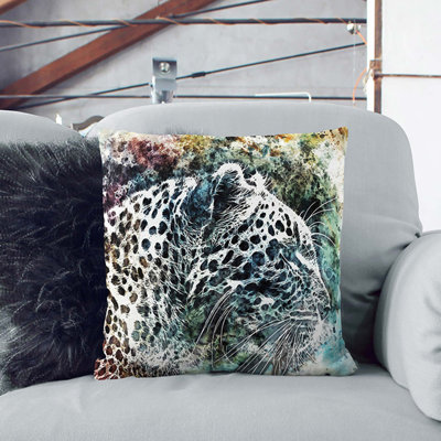 Leopard Cushion with Filling