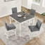 Ensemble de table 5 pièces à hauteur de comptoir avec 4 chaises, ensemble de table à hauteur de comptoir pour 4 avec chaises, ensemble de table à hauteur de comptoir en bois pour la cuisine, la salle à manger