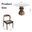 Ensemble de 5 tables de petit déjeuner rondes en pierre frittée moderne avec chaises confortables en cuir pour 4 personnes, assemblage minimal-1473109019-1473109017-1476136675