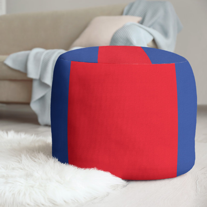 repose-pieds rond 20,5", Bleu / Rouge