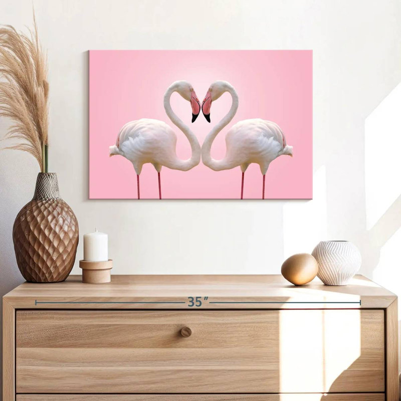 Brampt Flamingo Affection, 16" H x 24" W
