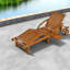 Méridiennes de patio réglables, chaise de piscine moderne en bois d'acacia