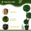 Arbre topiaire artificiel à 3 boules 3,5 pi / 43,25 po avec pot-1442380748