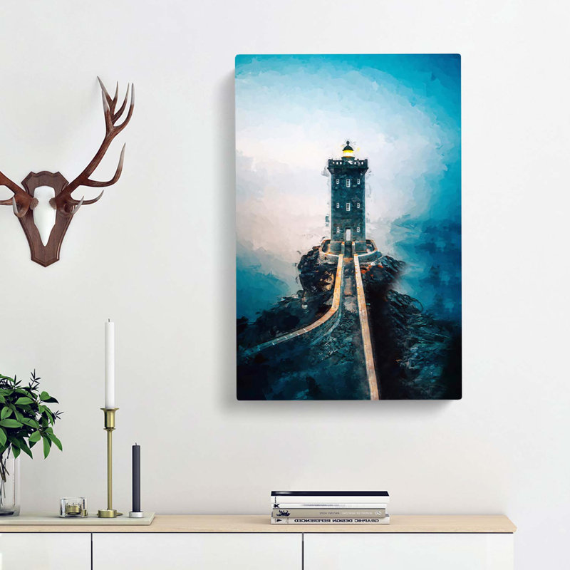 Lighthouse In Le Conquet France In Abstract - Wrapped Canvas, 76cm H x 50cm W x 3cm D