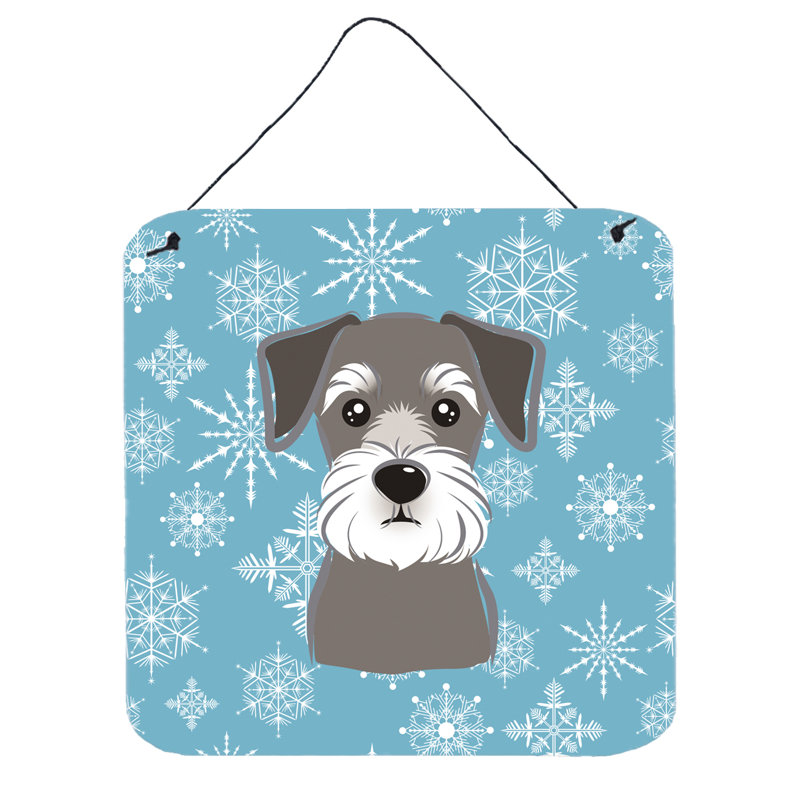 Flocon d’art, impression sur plaque, Schnauzer