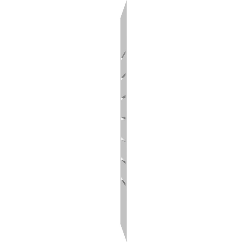 Rectangle Surface Mount Functional Standard Frame PVC Gable Vent, 24"W x 12"H