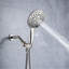 Pomme de douche 8 fonctions avec douchette à main haute pression avec support pour boyau de 71 pouces
