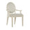 East Hampton Upholstered King Louis Back Arm Chair in Ivory