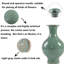 Vase en céramique chinois fait à la main avec glacis craquelé, forme de lanterne élégante, grand vase en porcelaine verte pour la maison, le salon, le cadeau de mariage