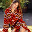100% Cotton Mid-Calf Bathrobe with Pockets-75051828