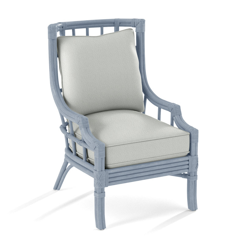 Fauteuil large 28,5 po Seville, Tissu performance bleu clair 0851-55, Verre d'eau