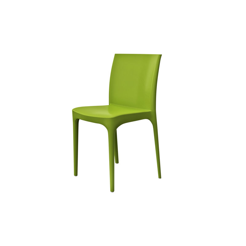 Chaise d'appoint de patio empilable Zip, Vert clair