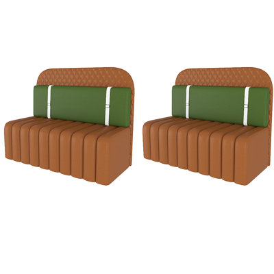 Fashion Simple Dessert Shop Cafe Bench Faux Leather Upholstered Bench