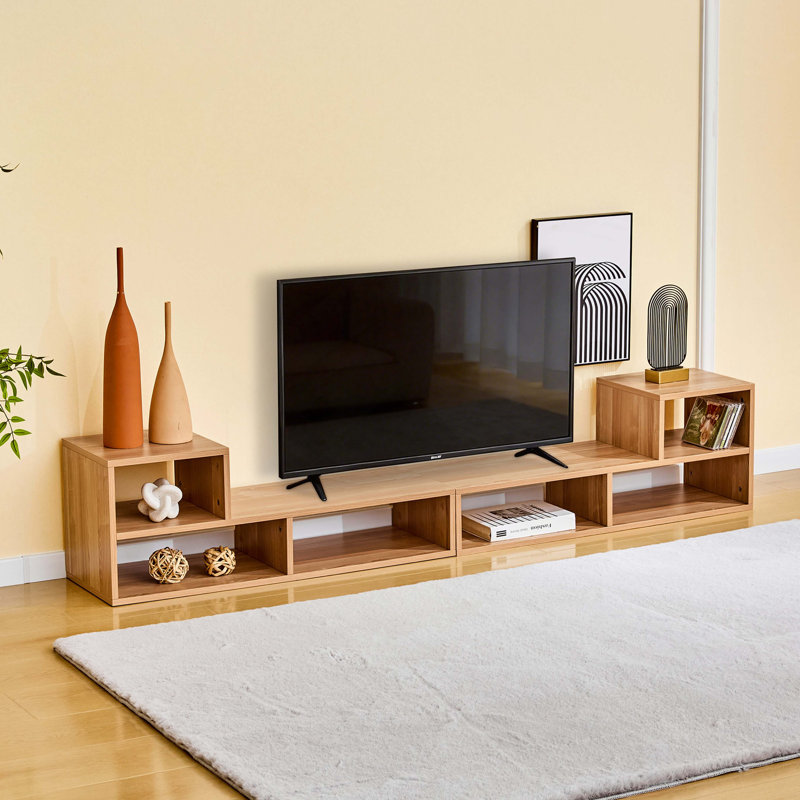 Meuble télé réglable modulaire, console de rangement ouverte, centre de divertissement moderne avec plusieurs compartiments, tablette multimédia Freestyle pour la chambre à coucher du salon