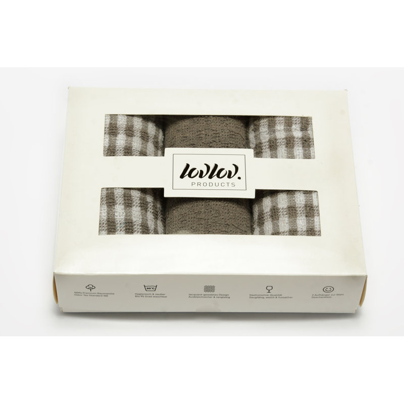 Cotton Jacquard Tea Towel Kitchen Towel, Grey