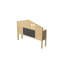Tête de lit avec armoire de rangement pour lit double Montessori-1578093562