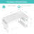 40 Inch White L Shaped Computer Desk: With Power Outlet Shelves, Reversible Corner Desk For Small Space Home Office