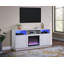 Console de meuble télé avec chauffage, lumière DEL, tablettes ouvertes pour téléviseur de 65 po ou moins-944178647