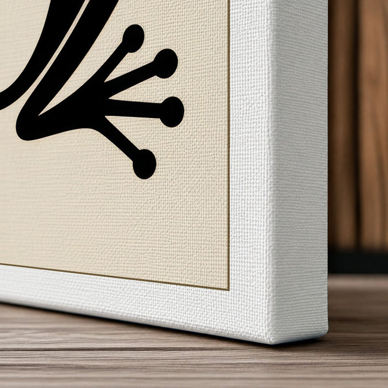 Frog Geometric - Wrapped Canvas, 18x12 - 45.7 x 30.5 cm, White Border