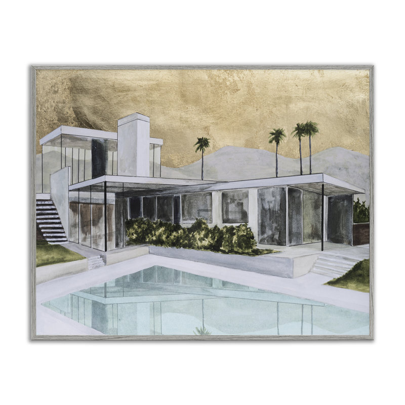 Estampe numérique de piscine tropicale chic, design par Michael Willett, Estampe numérique Farmhouse, H 11 po x l 14 po