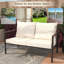 Causeuse en osier avec coussin Outdoo-626265030