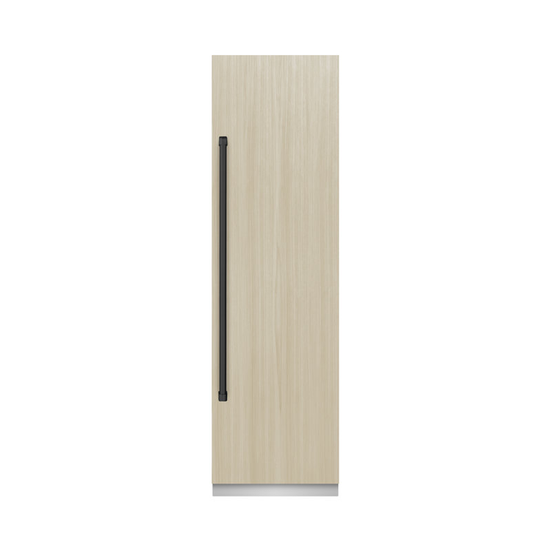 ZLINE Autograph 24 po. 12.5 cu. Réfrigérateur à colonne à panneau gris avec intérieur et détails gris graphite, Noir mat