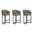 28"H Upholstered Counter Stool with Metal Frame