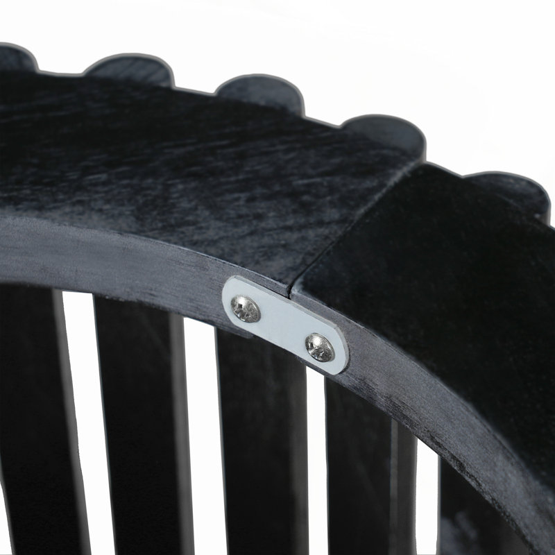 Table d'appoint en bois massif d'acacia, naturel et noir, fabriquée à la main avec un placage d'acacia durable et un design minimaliste pour les espaces modernes