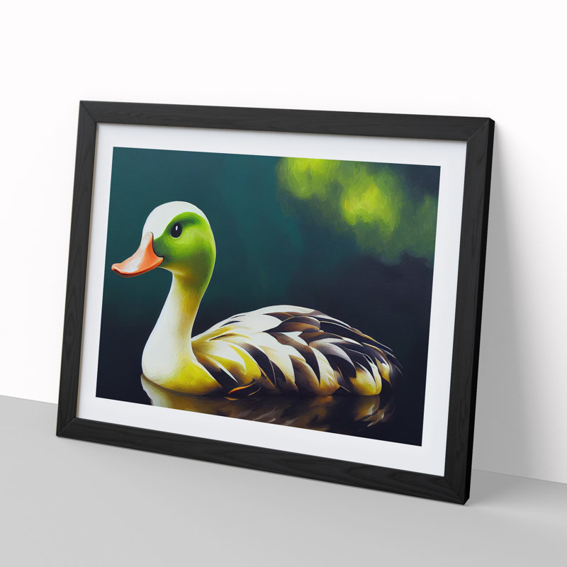 Ideal Duck - Single Picture Frame Print, 46cm H x 64cm W x 2cm D, Black