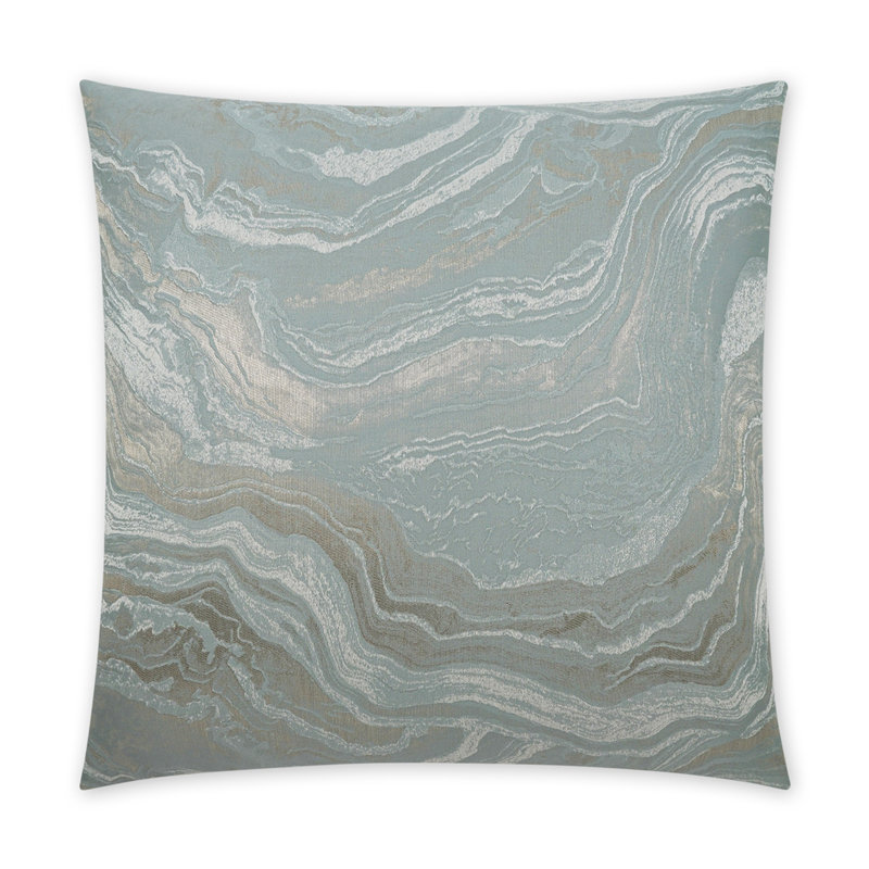 Coussin décoratif Manon, Étain, Carré 20 po