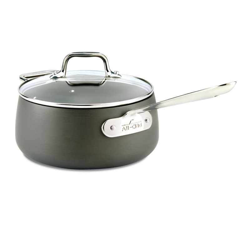 All-Clad Ha1™ Non-Stick Hard-Anodized Aluminum Saucepan with Lid, 2.5 qt.