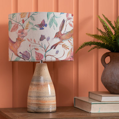 Leaping Into The Fauna Ceramic Standard Table Lamp