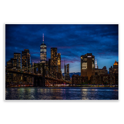 Plaque murale Brooklyn Bridge at Night, design par Tim West