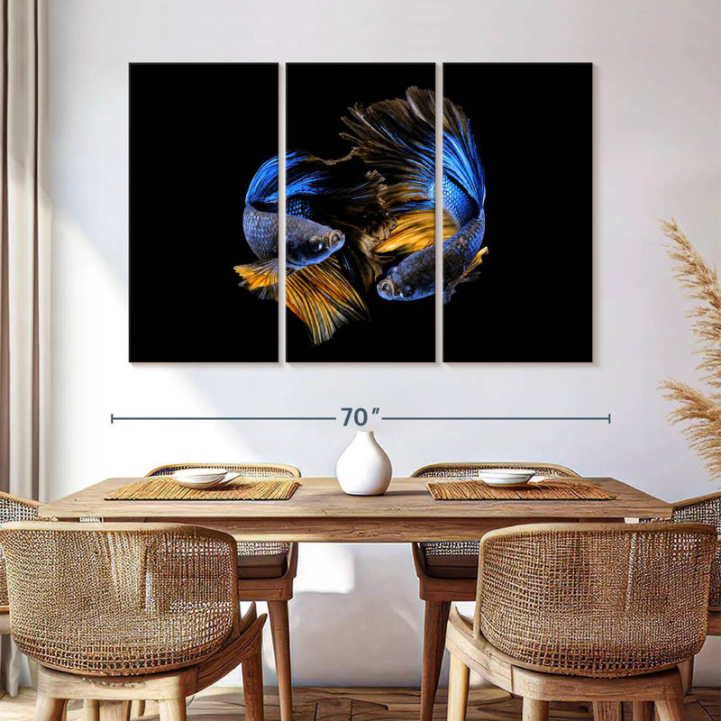 Brampt Neon Betta Fish, 42" H x 65" W