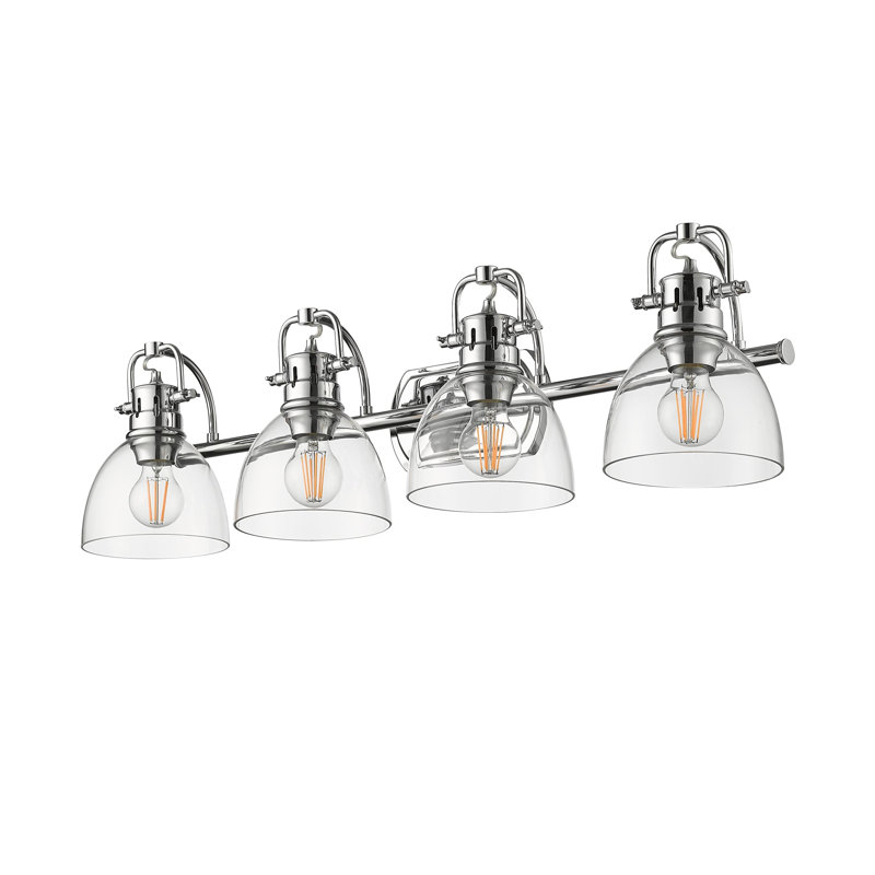 Éclairage pour meuble-lavabo à 4 lumières Aljona, Chrome