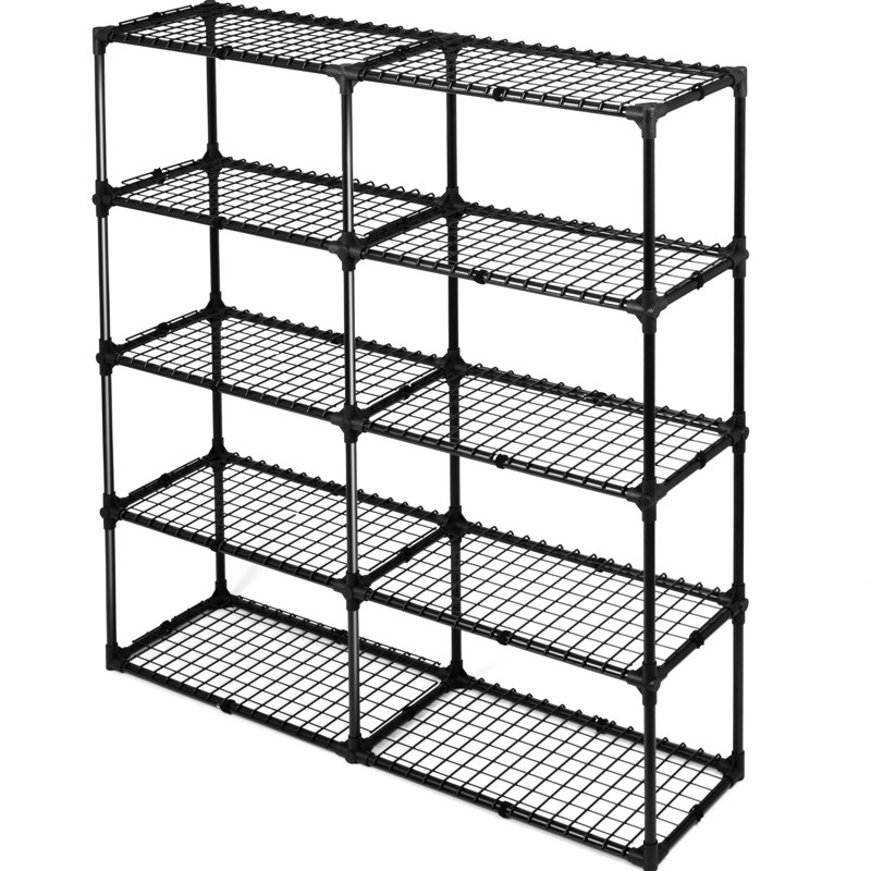 Rangement en acier robuste à 5 tablettes 2 pièces