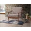 Fauteuil d'appoint en tissu et finition brune