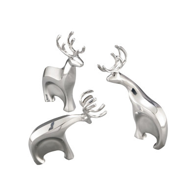Nambe Blitzen Reindeer Set