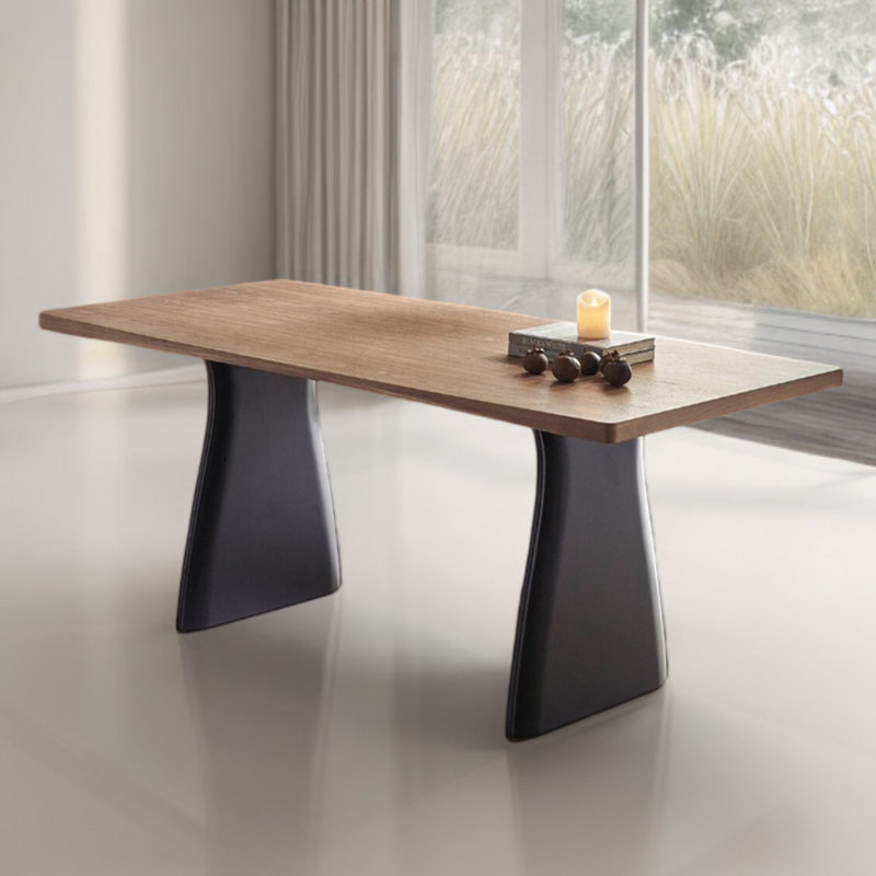 Majeeda Oak Solid Wood Dining Table, 31.49" W x 78.74" L