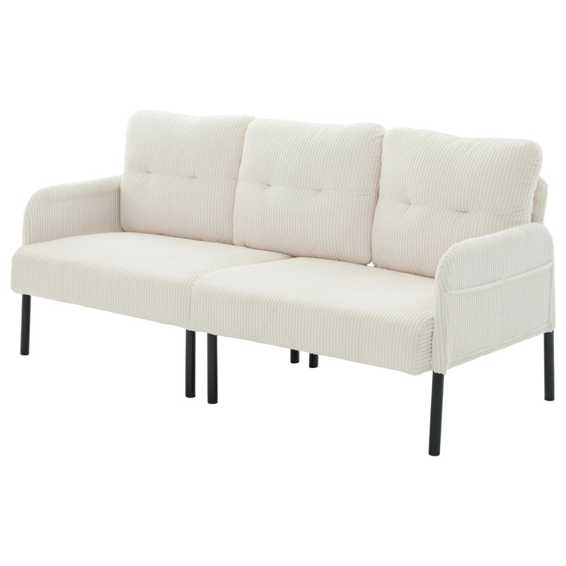 3 Seater Corduroy Sofa, Beige
