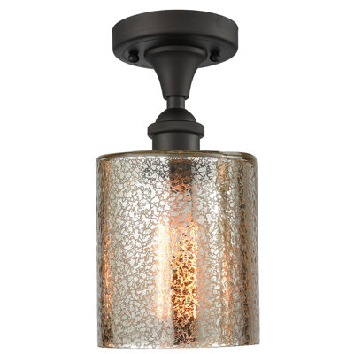 Plafonnier semi-encastré cylindrique simple à 1 lumière de 5 po Leilani