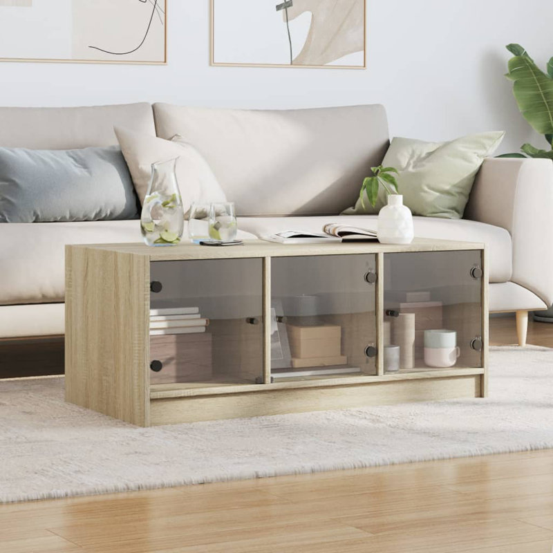 Matasha Coffee Table with Storage, Sonoma Oak