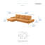  Canapé modulaire en chenille 2 pièces Kenner-1941493970-1941493964