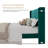 Candler Velvet Upholstered Platform Bed with Wingback Headboard and Wooden Slats-2103532800-2103532807