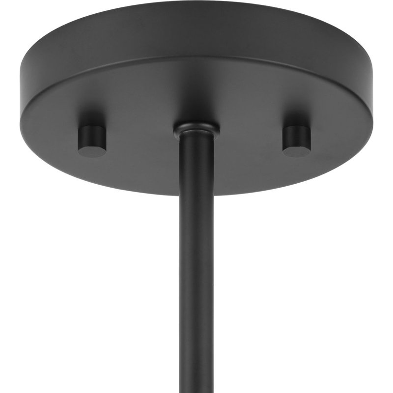 Matte Black Glass Globe 3-Light Flush Mount Ceiling Light