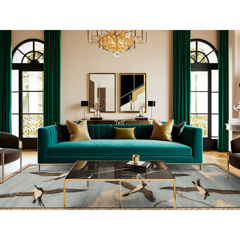  Tapis lavable Coastal Birds, Carré 5 pi